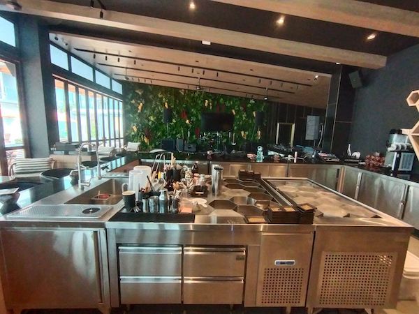 stainless steel kitchen equipment, including gas and hood system installation