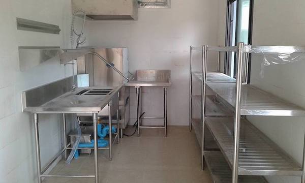 stainless steel kitchen equipment, including gas and hood system installation
