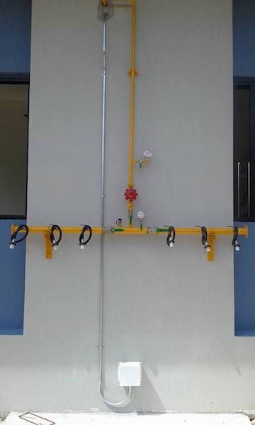 stainless steel kitchen equipment, including gas and hood system installation