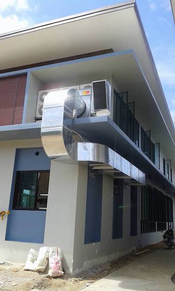 stainless steel kitchen equipment, including gas and hood system installation