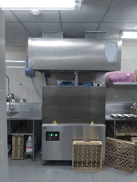 stainless steel kitchen equipment, including gas and hood system installation