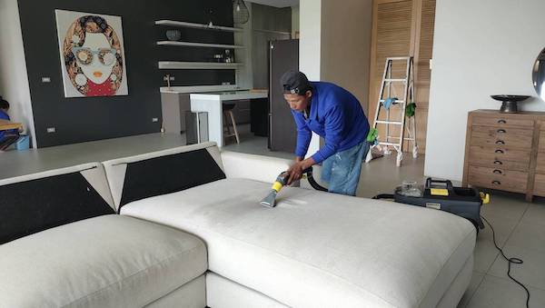 Phuket housekeeping, deep cleaning, glass wiping, disinfectant spraying, dust mite removal services