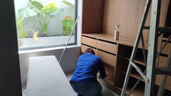 Phuket housekeeping, deep cleaning, glass wiping, disinfectant spraying, dust mite removal services