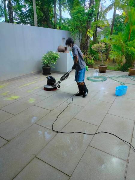 Phuket housekeeping, deep cleaning, glass wiping, disinfectant spraying, dust mite removal services